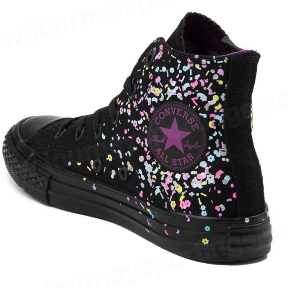 black confetti converse